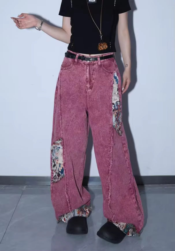 AURELIS™ | VINTAGE PATCH WIDE-LEG HOUSUT