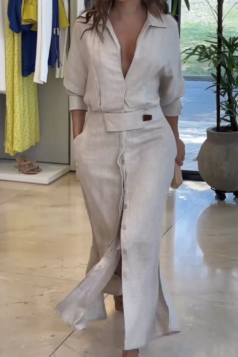 Valéria | Maxi-mekko V-pääntiellä