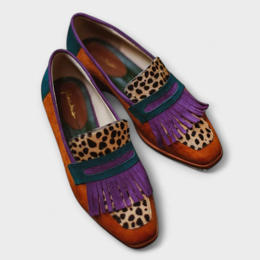 Elin™ | Ruskea Loafer Leopardi-kuvioilla